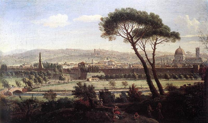 WITTEL, Caspar Andriaans van View of Florence from the Via Bolognese china oil painting image